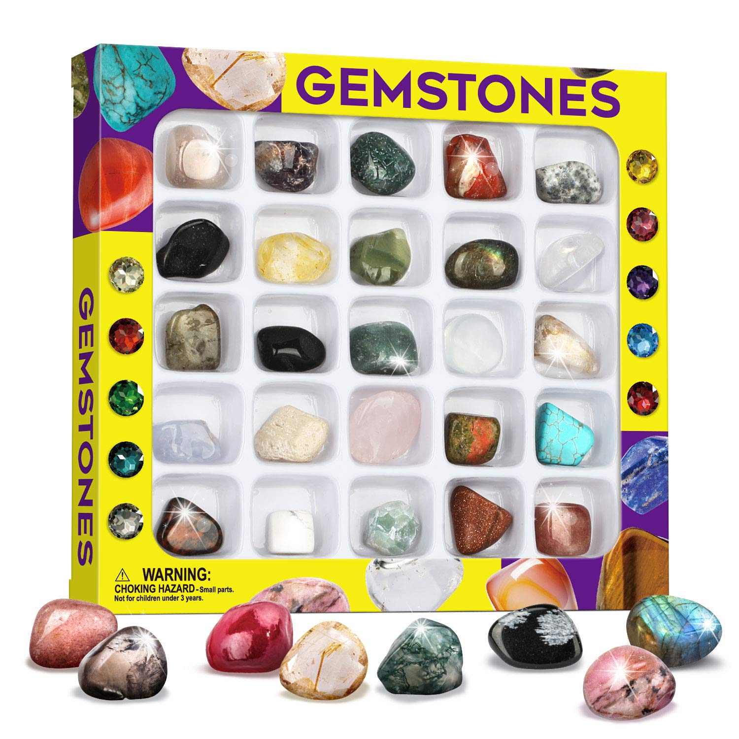 XX Rocks Collection 25pcs box view shows the organized starter kit for curious kids.