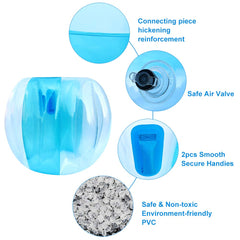 XXBEN wearable bubble ball with handles 47-inch size for rolling and bouncing.