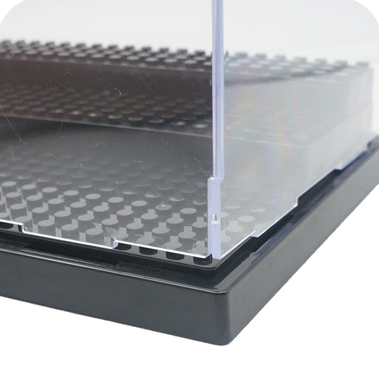 X XIN·SHI display case with 3-tier steps elevates mini figures attractively.