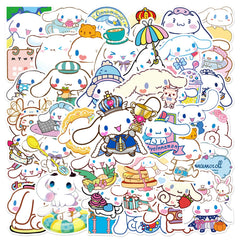 XXMML Cinnamoroll stickers sheet display with vibrant waterproof vinyl