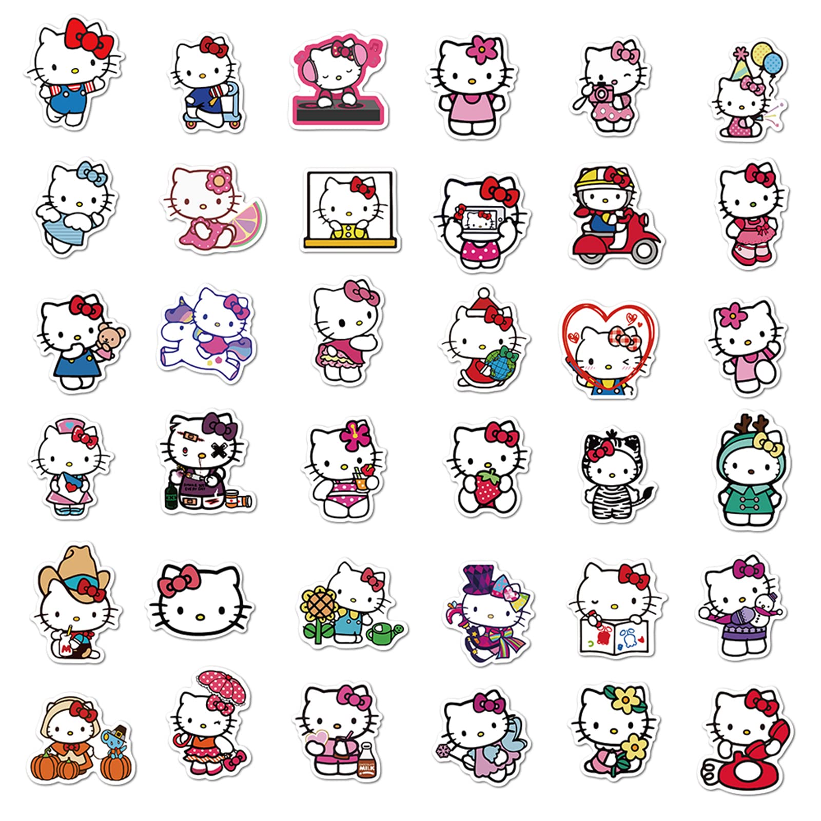 XXMML Hello Kitty skateboard and notebook decoration ideas