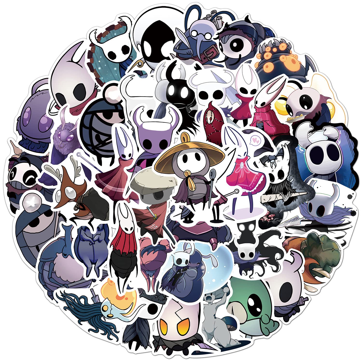 XXMML Hollow Knight stickers pack for laptops and gear, waterproof and durable