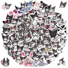 XXMML Kuromi stickers pack with 100 designs for laptops and gear