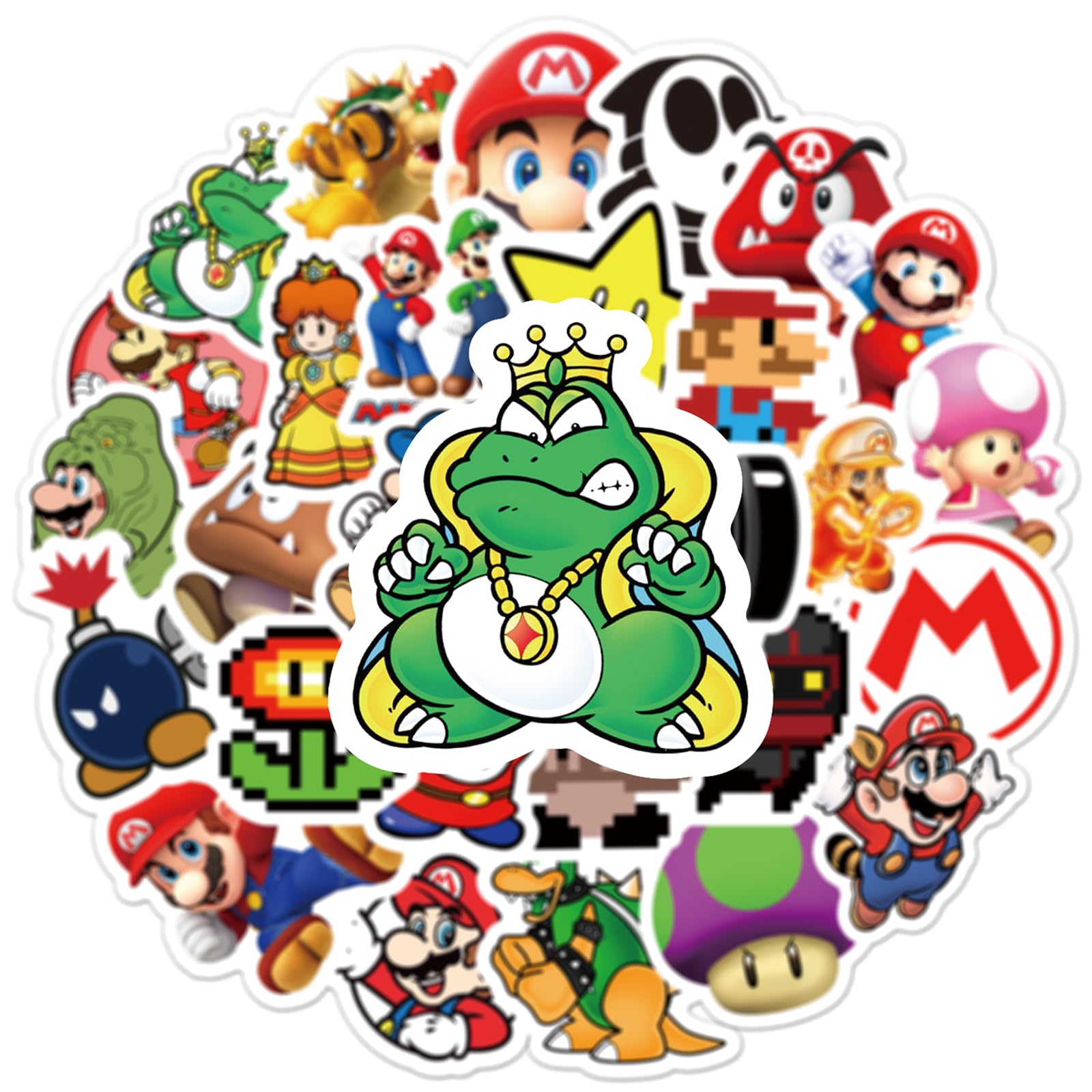 XXMML Mario vinyl decals on travel case durable, vibrant style that lasts