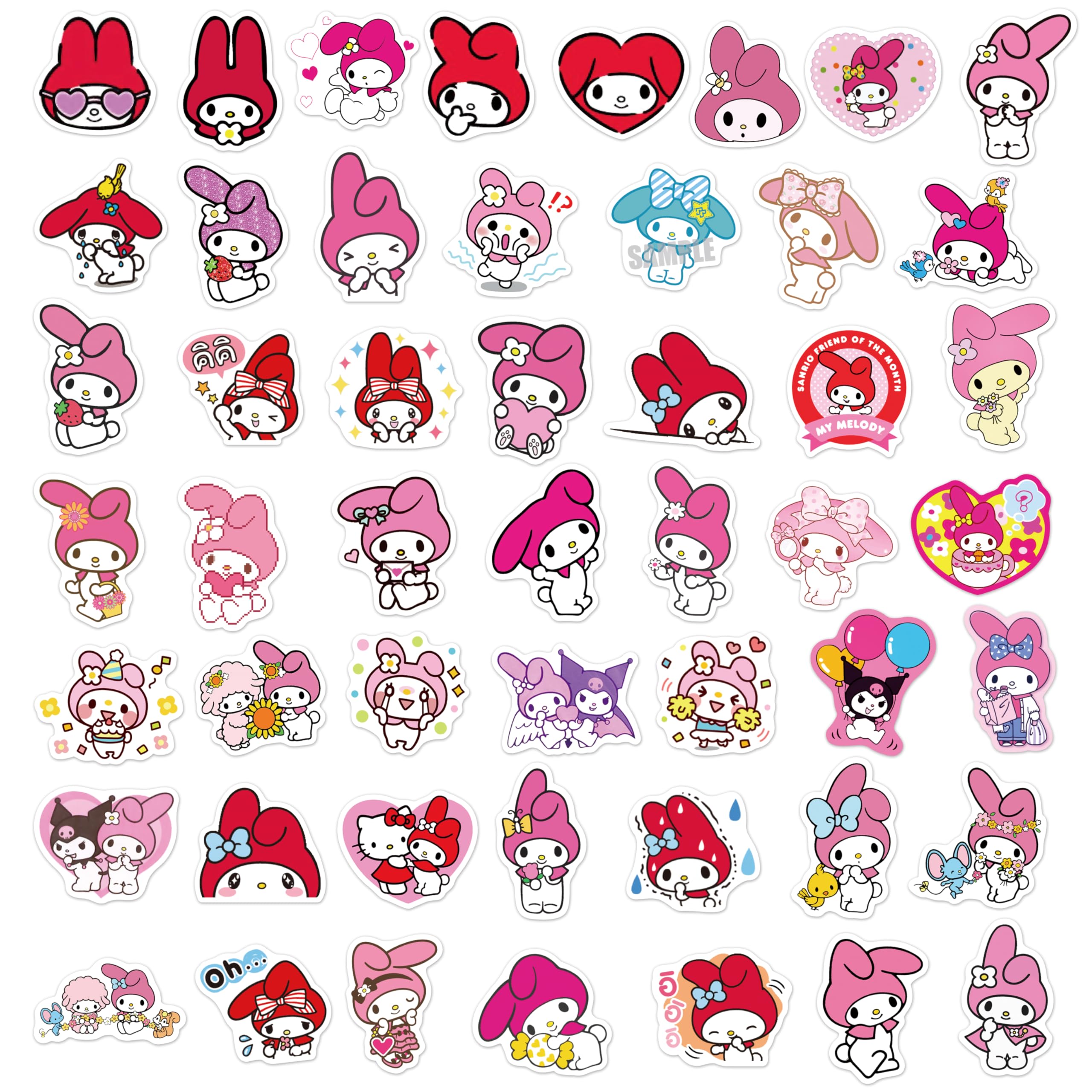 XXMML Mymelody stickers on bike or skateboard resist wear with flair.