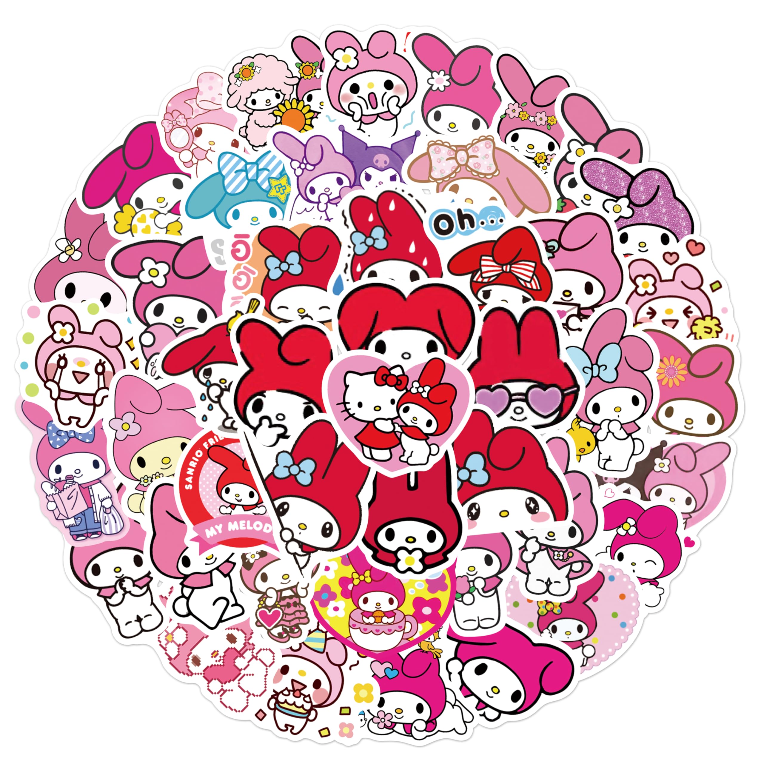 XXMML Mymelody stickers on laptop for cute personalization and water resistance.