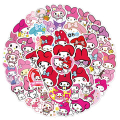 XXMML Mymelody stickers on laptop for cute personalization and water resistance.