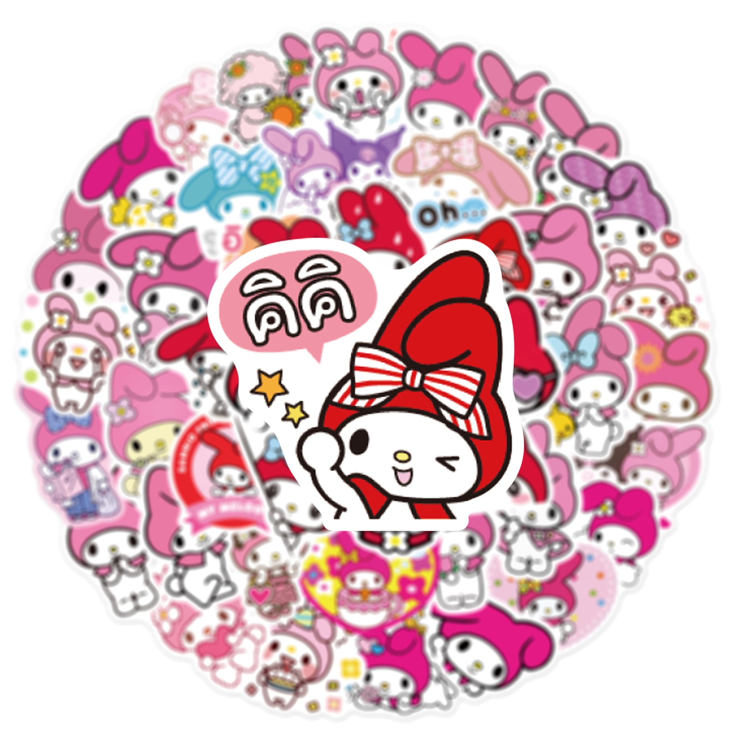 XXMML Mymelody stickers on phone personalize devices without fading.