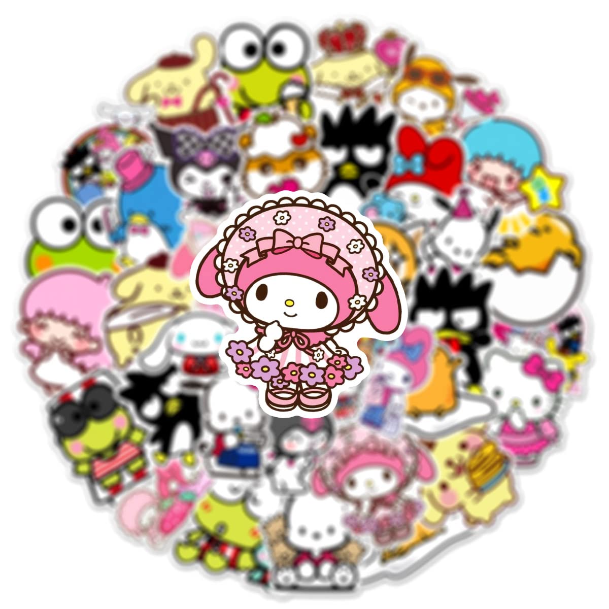 XXMML Sanrio stickers on bike gear add cute personalization and weather-ready durability.