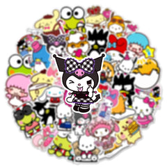 XXMML Sanrio stickers on guitar personalize the instrument with durable color.