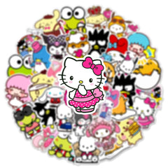 XXMML Sanrio stickers adorn a water bottle for durable color.