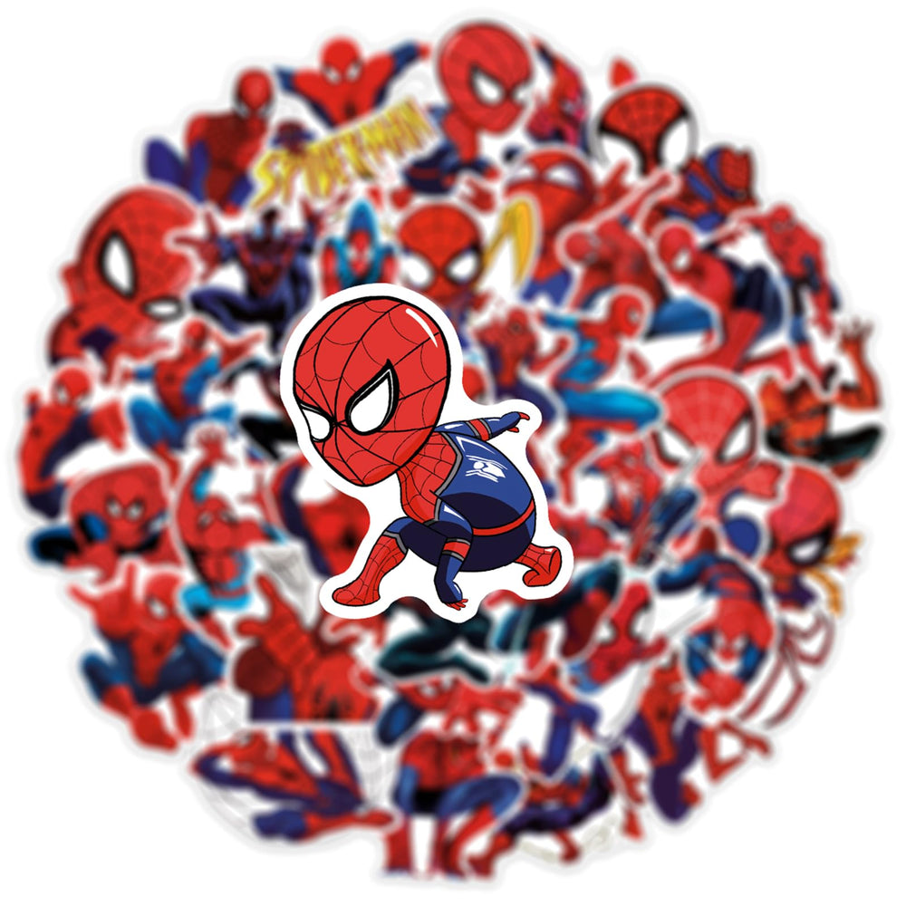 XXMML Spiderman stickers on guitar personalize gear with style.
