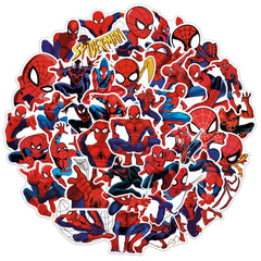 XXMML Spiderman stickers pack 50pcs for personalizing laptops and gear.