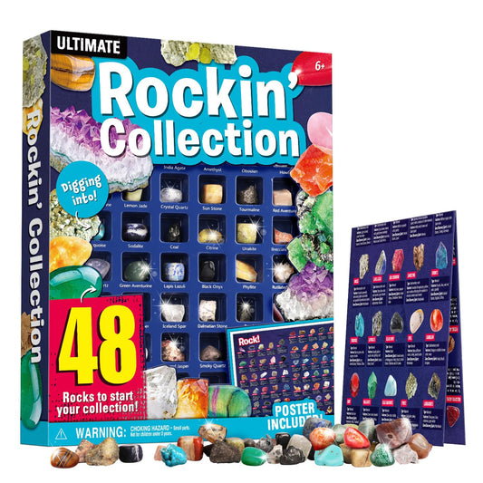 XXTOYS rocks collection 48pcs: varied specimens for beginner geology learning.