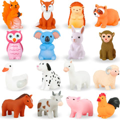 XY-WQ bath toys no hole animal C2 16 pieces for safe, mess-free bath time
