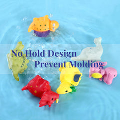 XY-WQ Dinosaur Bath Toy Blue, easy grab for tiny hands.