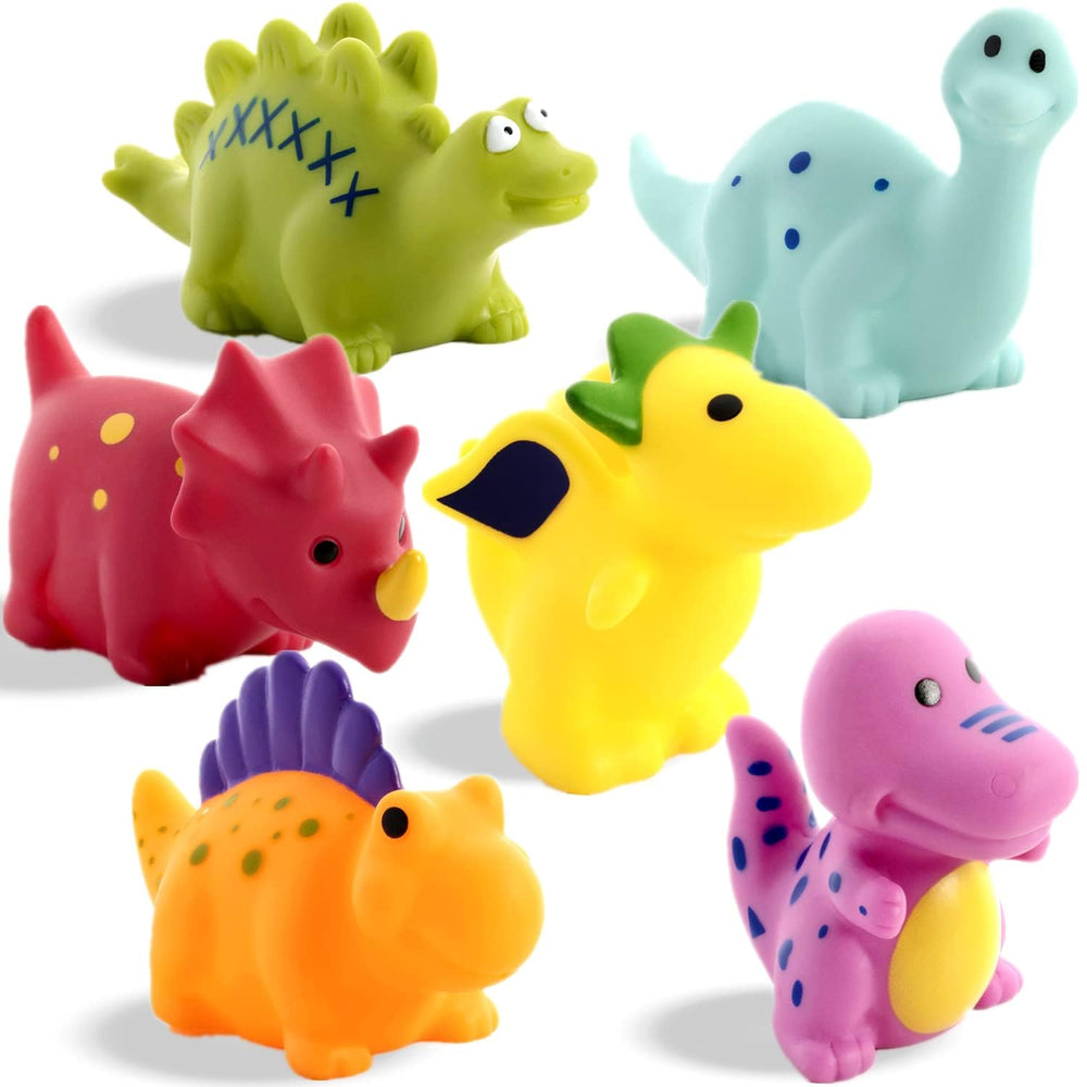 XY-WQ Dinosaur Bath Toy Red, sealed for splash-free bath time.