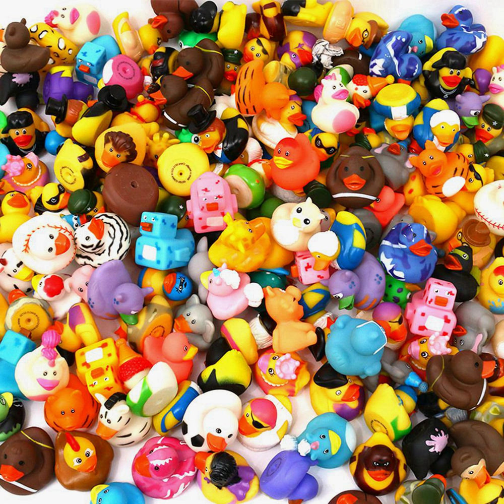 XY-WQ rubber duck 100-pack bath toy set for kids adds color to bath time