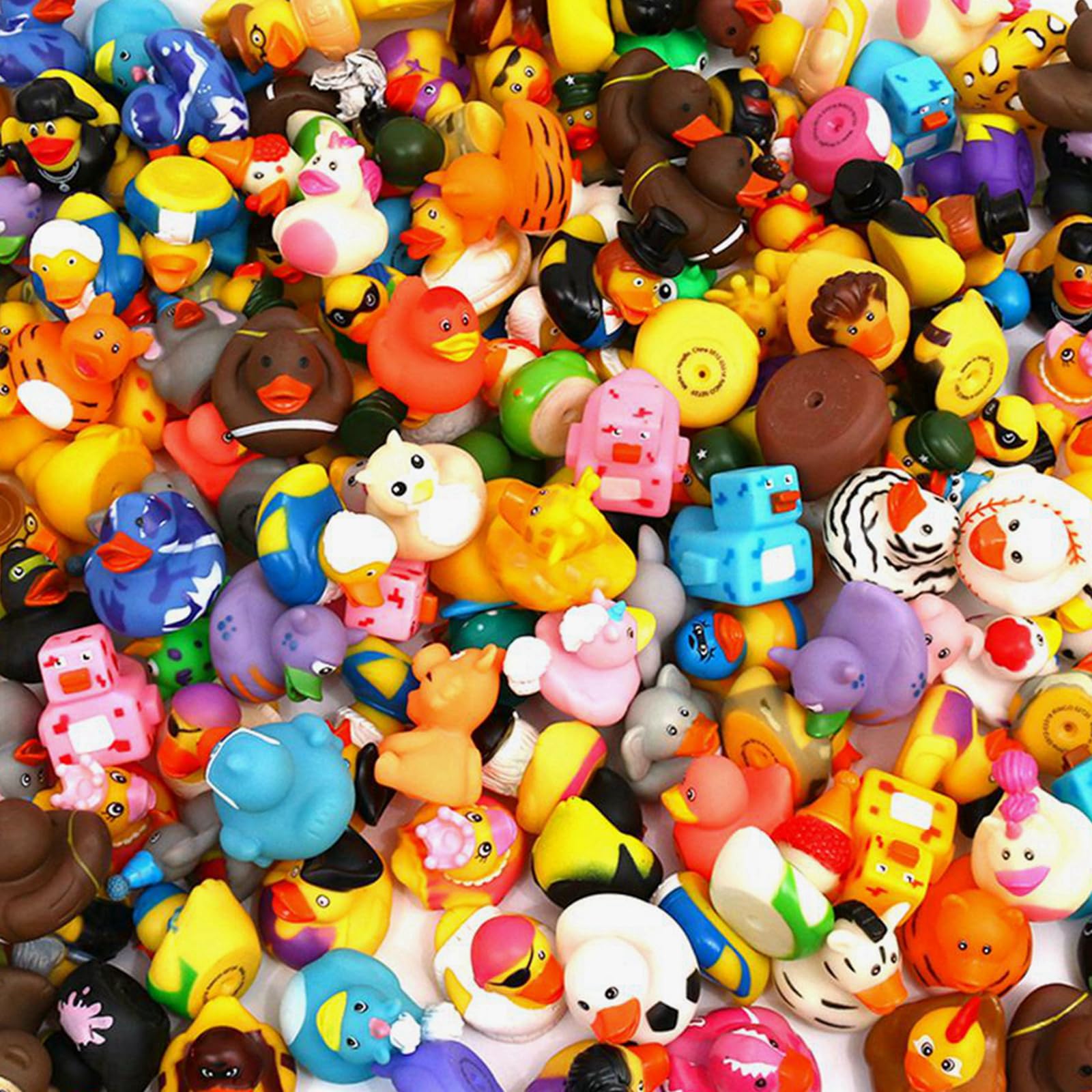 XY-WQ rubber duck 150-pack variety for imaginative bath time play.
