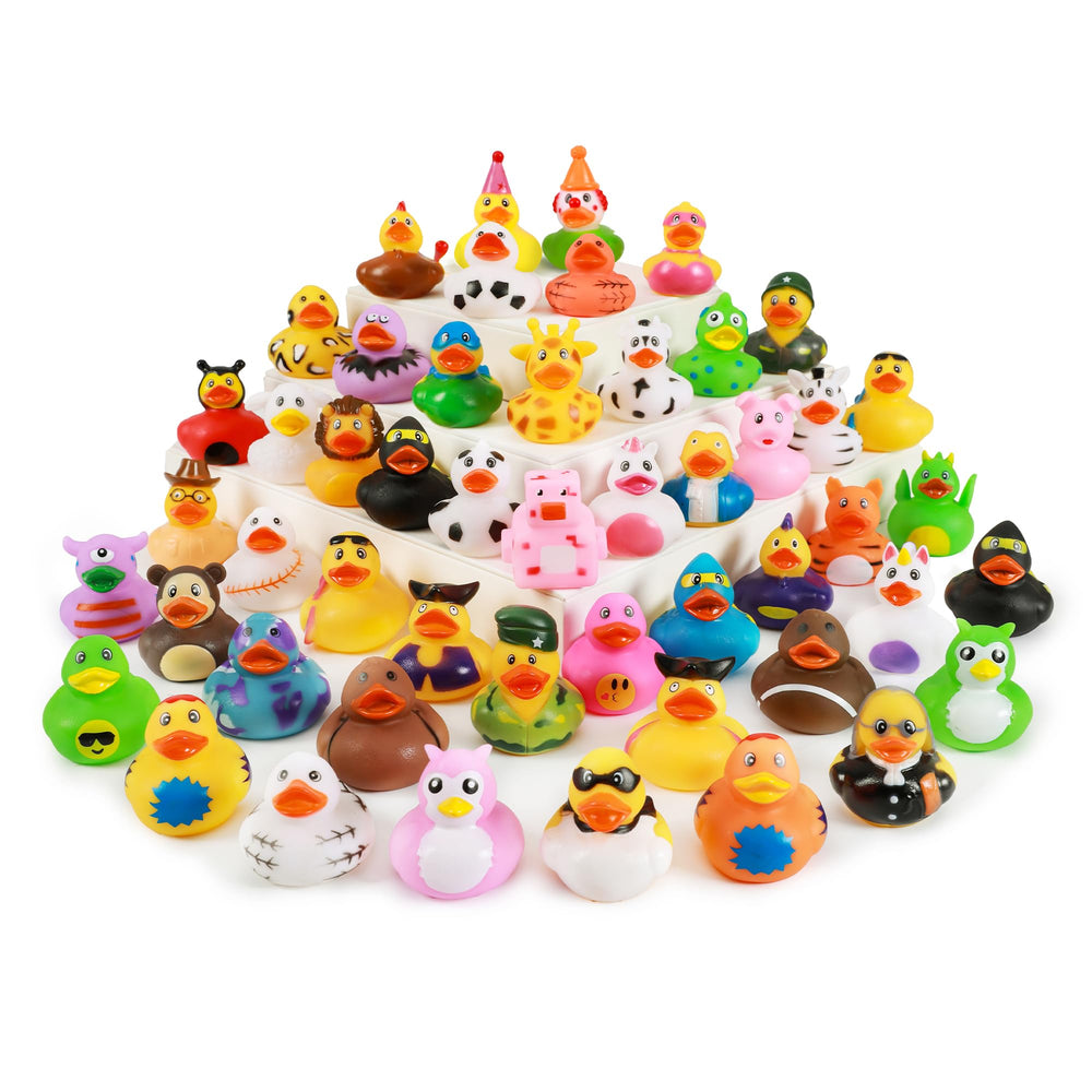 XY-WQ rubber duck 30-pack front view for bathtime play