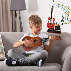 XYDongtong 500-block set enables beginner-friendly guitar assembly and customization.