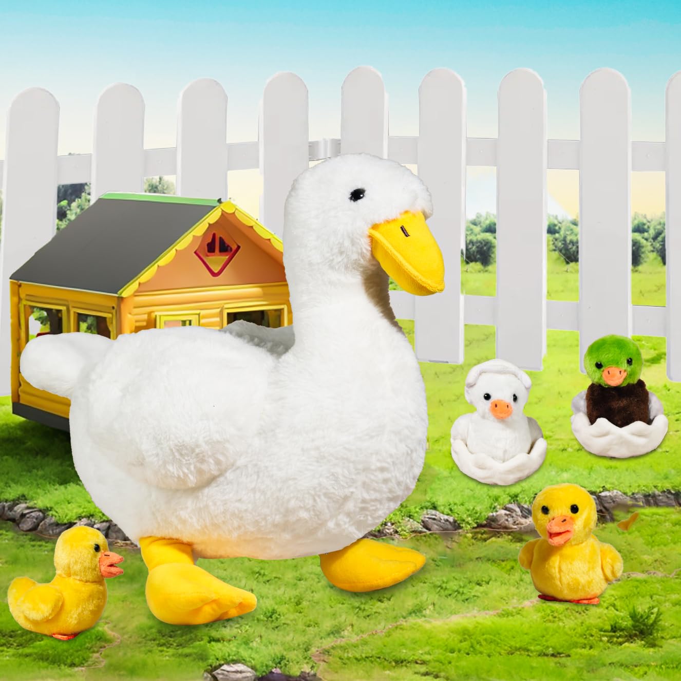 XYHQYB duck plush as bedroom decor and playmate.