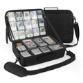 Xykzra Card Deck Storage Bag exterior view in black for travel.