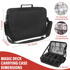 Xykzra removable dividers and middle layer for tidy top loader storage.