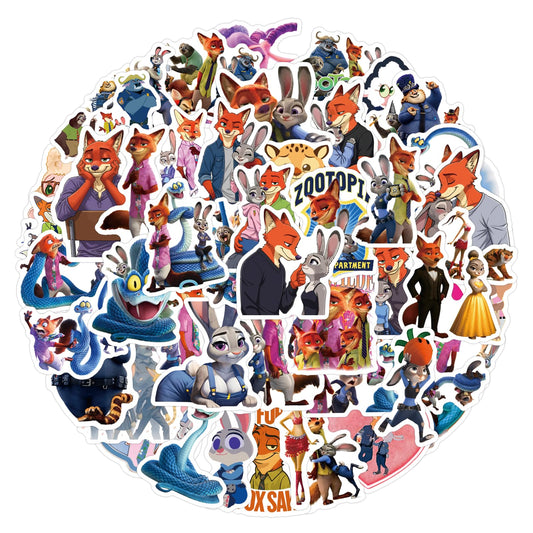 XYLL 50Pcs Zootopia stickers for laptops add color and personality to your device