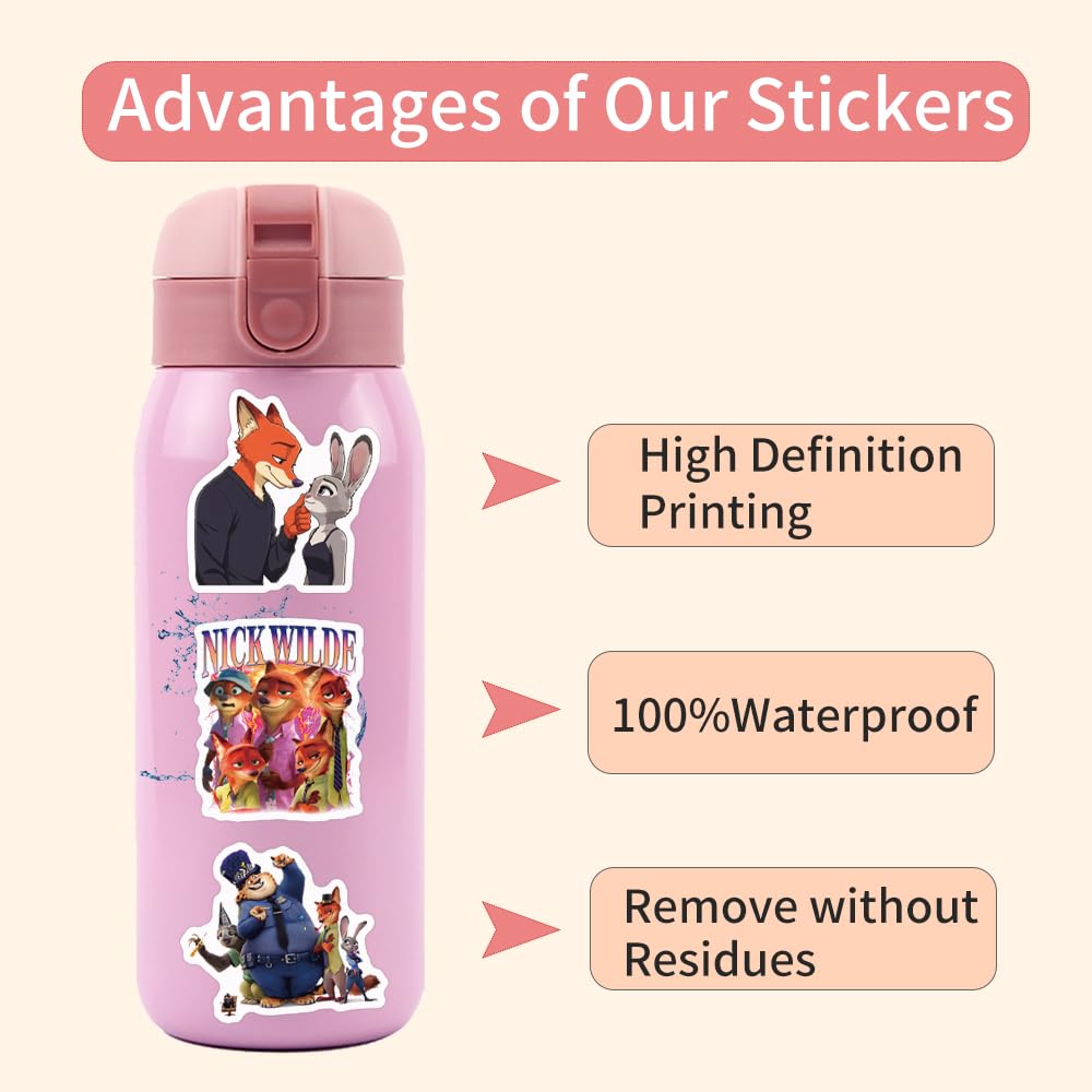 XYLL Zootopia stickers for skateboards and laptops inspire creative expression