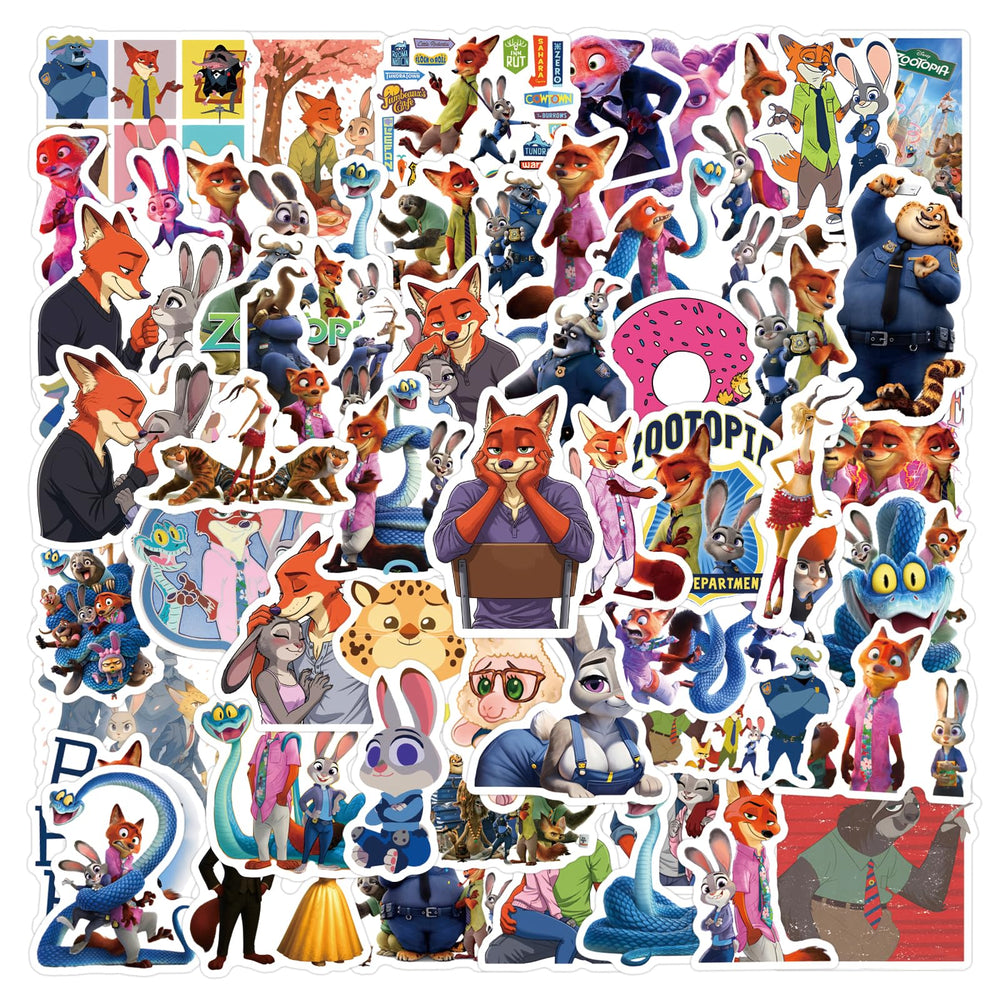 XYLL Zootopia stickers for water bottles resist moisture and fading during travel