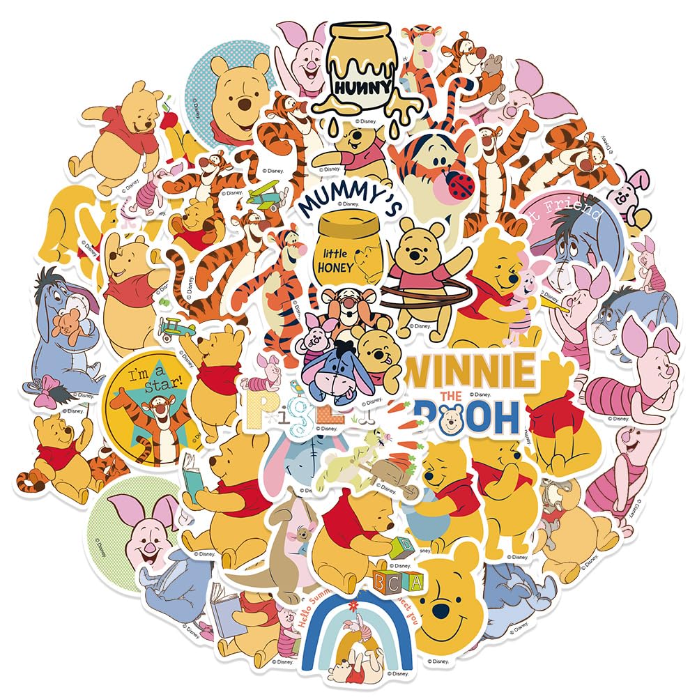 XYLL Pooh Bear sticker on a laptop for playful personalization