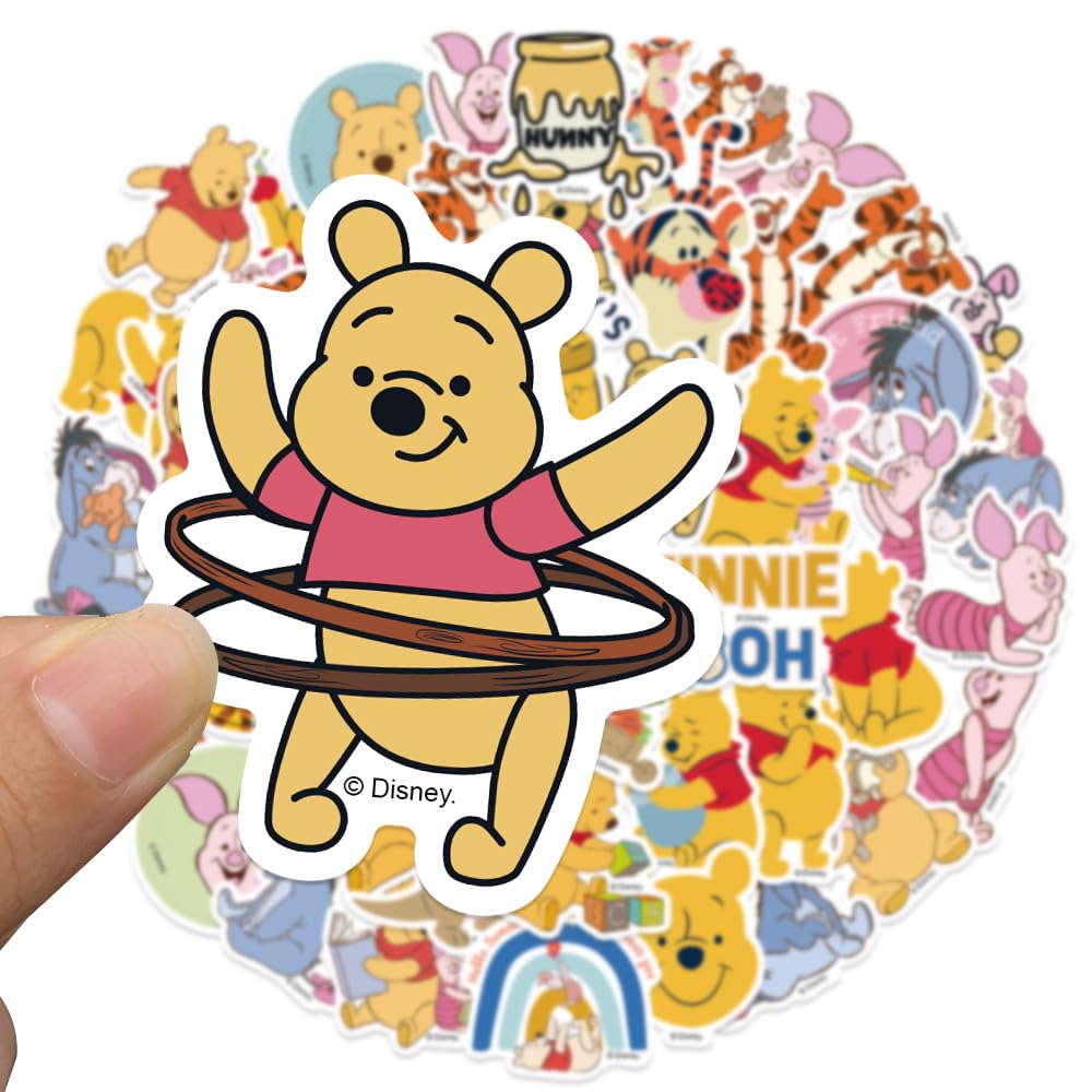 XYLL Pooh Bear sticker on a bike helmet for playful visibility