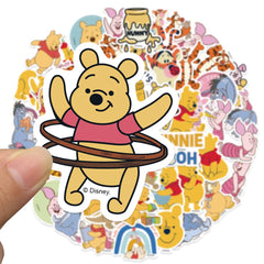 XYLL Pooh Bear sticker on a bike helmet for playful visibility