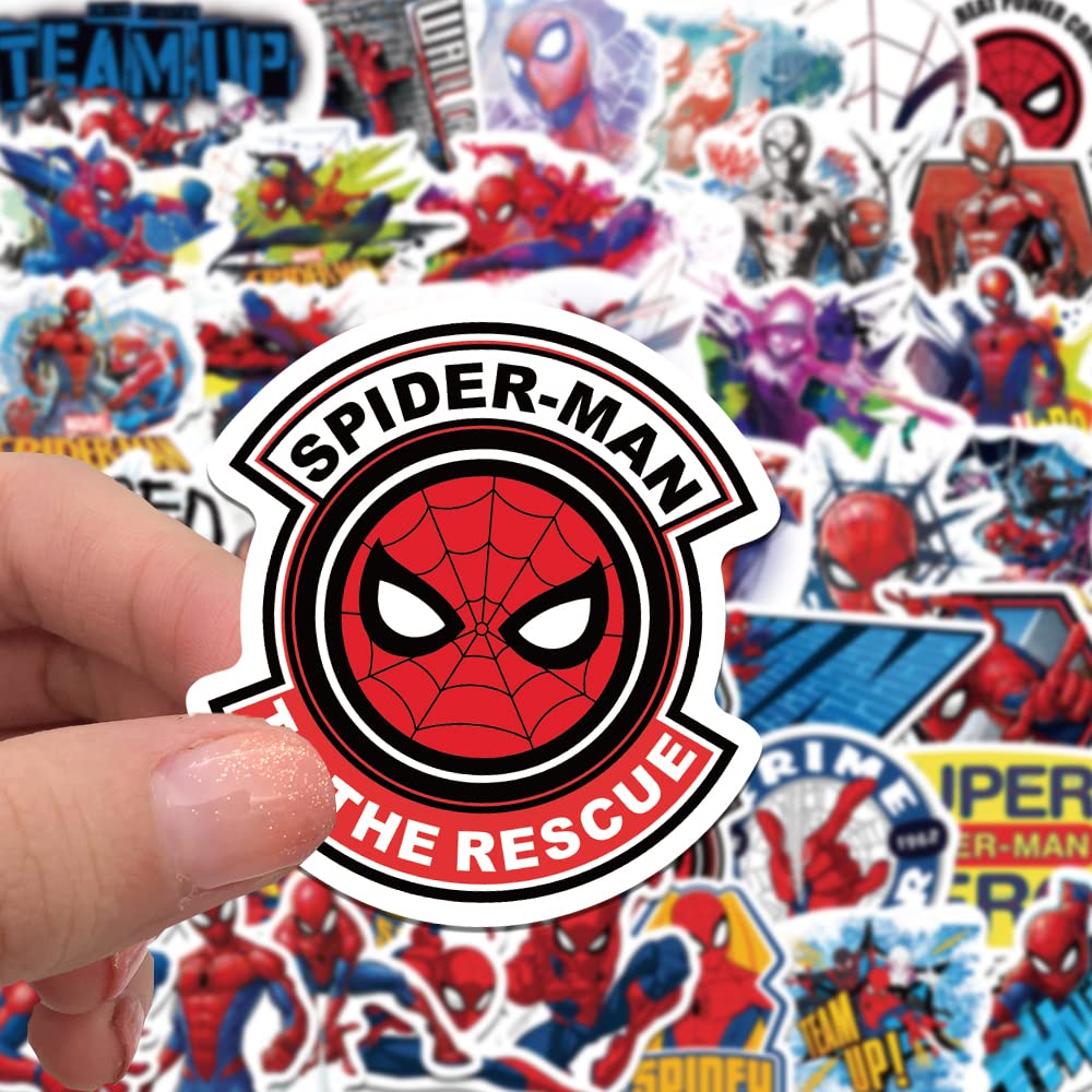 XYLL Spiderman stickers for notebook, waterproof coating keeps colors vivid.