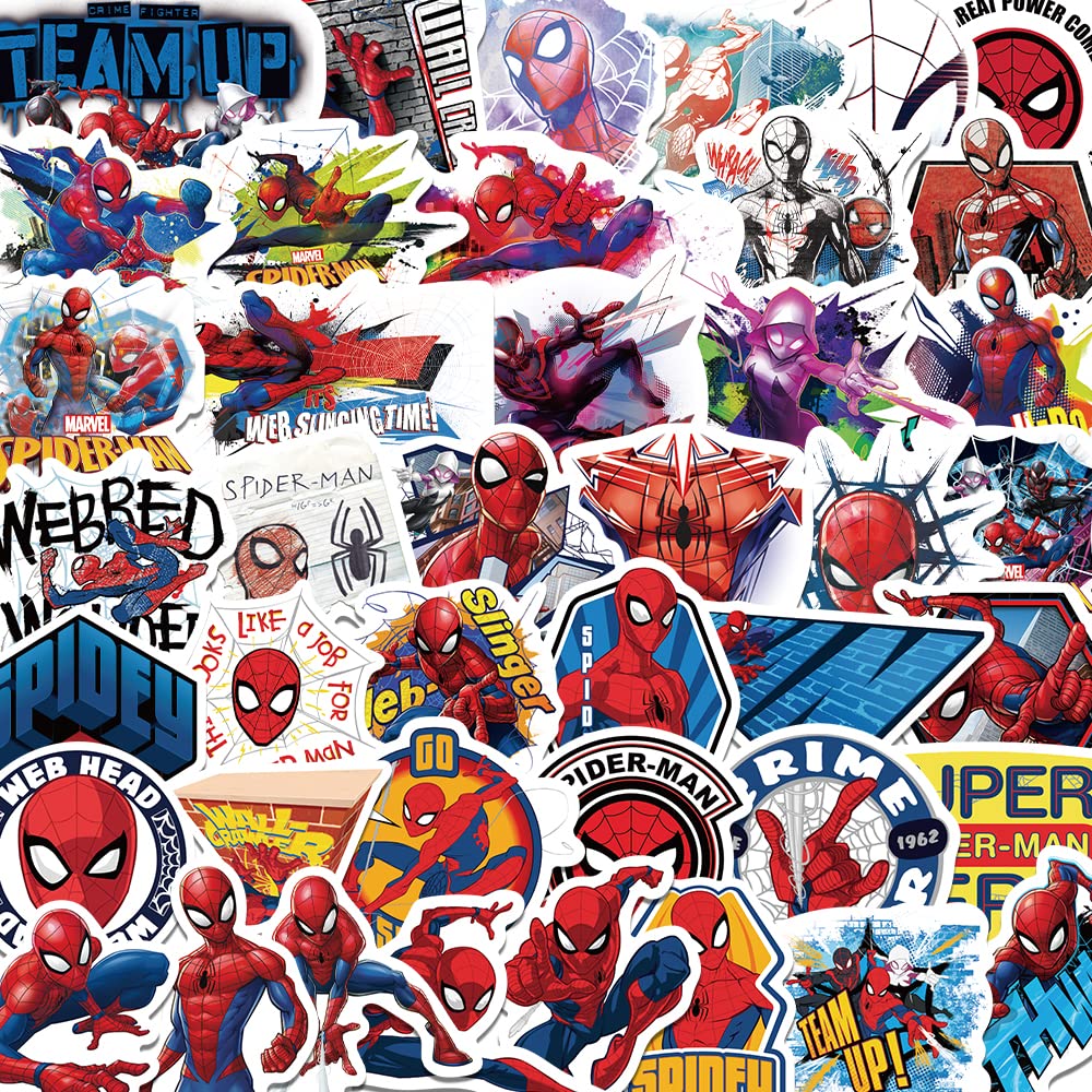 XYLL Spiderman stickers for water bottle, durable vinyl resists splashes for everyday use.