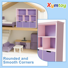XYMTOY mini bookshelf crafted from PLA for safe, durable play.