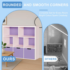 XYMTOY versatile bookshelf fits vintage or modern dollhouses.