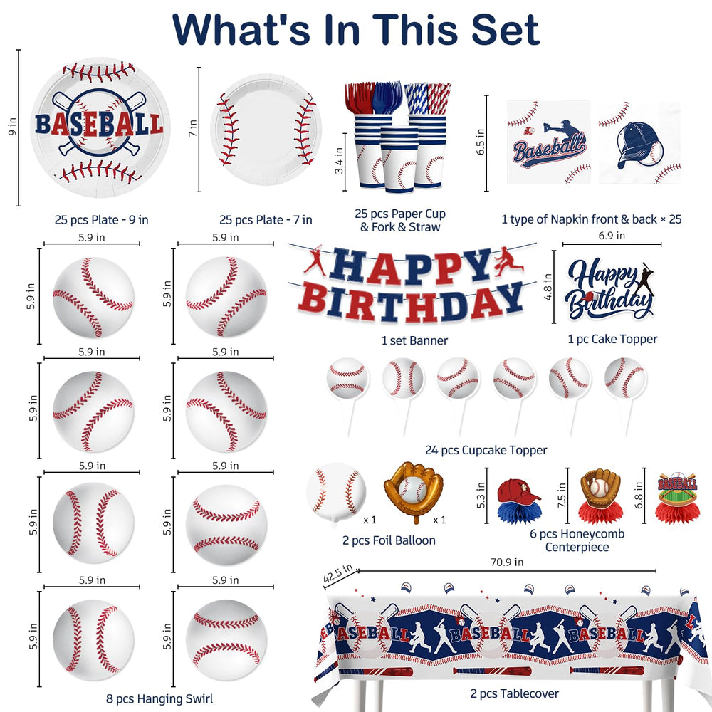 Xynic baseball foil balloon set adds festive flair for indoor or outdoor celebrations.