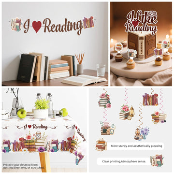 Xynic book-themed cupcake toppers decorate treats with literary flair.