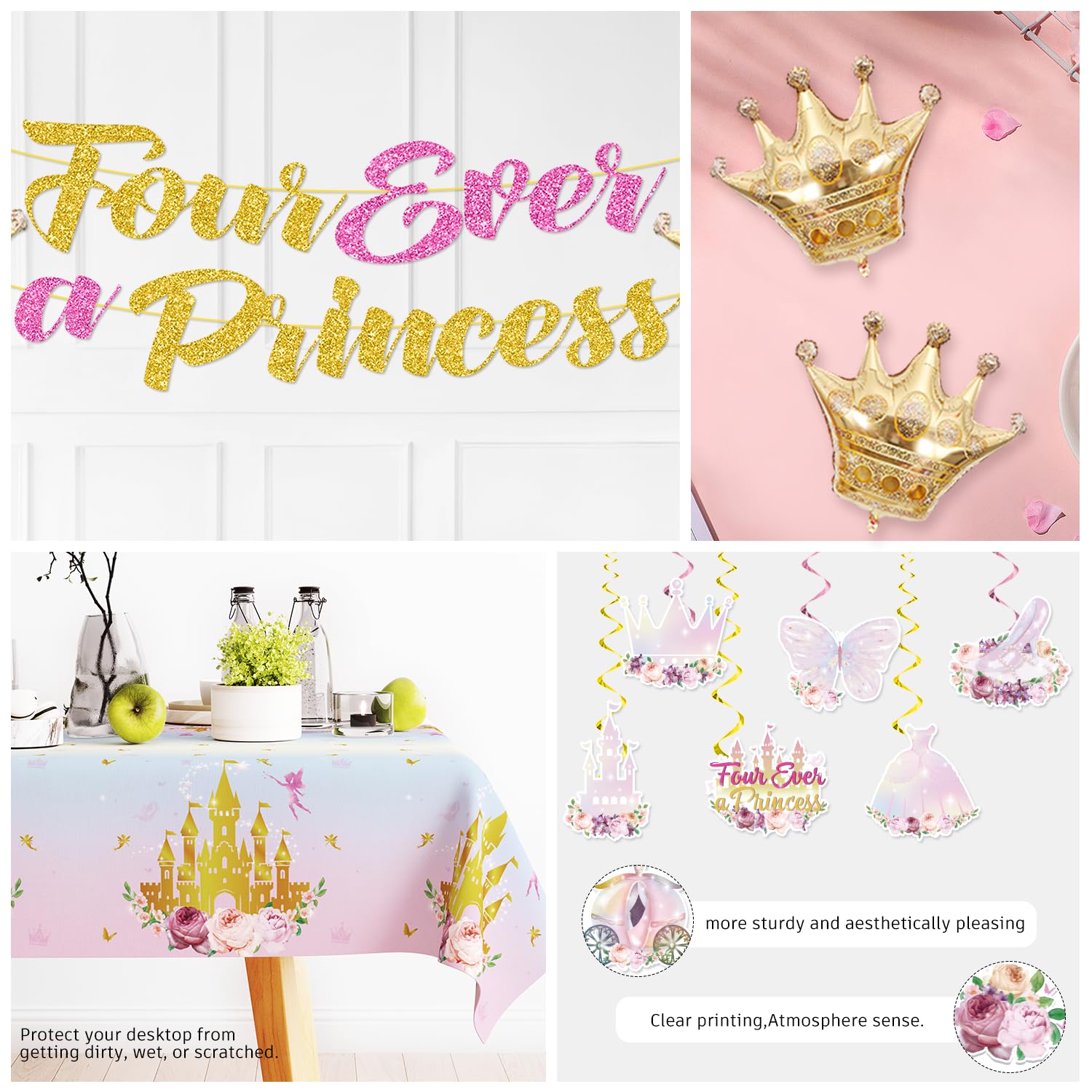 Xynic Four Ever Princess aluminum balloon-1 adds festive sparkle