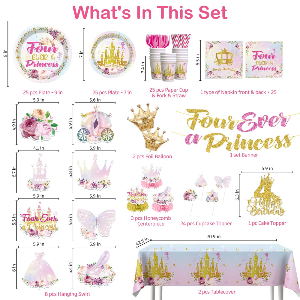 Xynic Four Ever Princess cake topper creates a focal moment on the cake