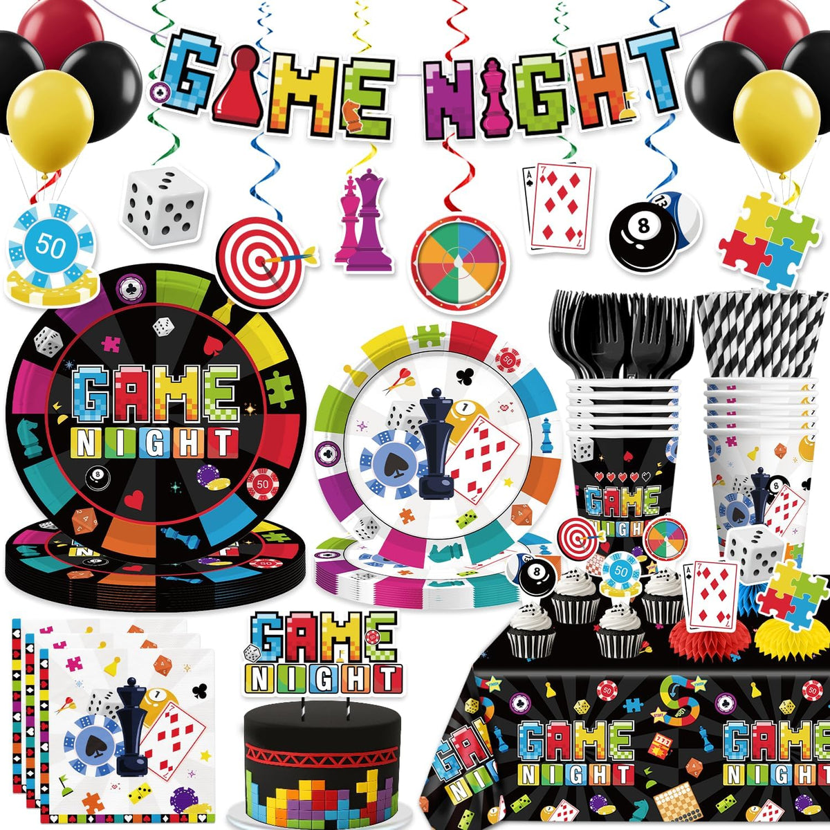 Xynic Game Night banner decor sets the festive mood for family gatherings.