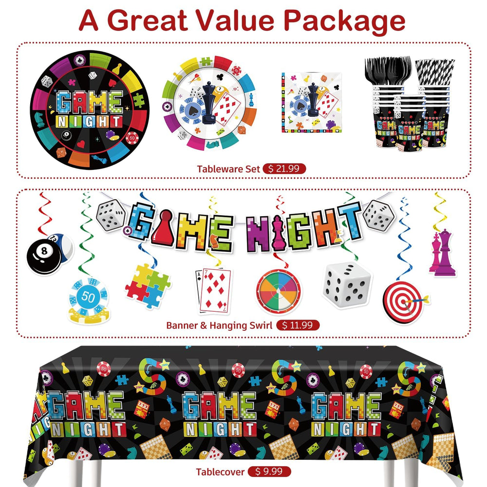 Xynic Game Night cupcake toppers add colorful dessert accents.