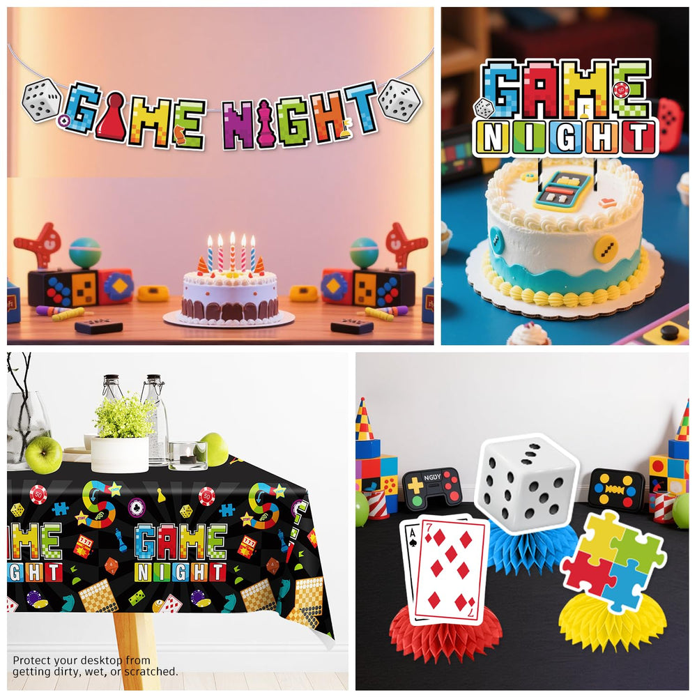 Xynic Game Night 9-inch plates provide sturdy, themed serving options.