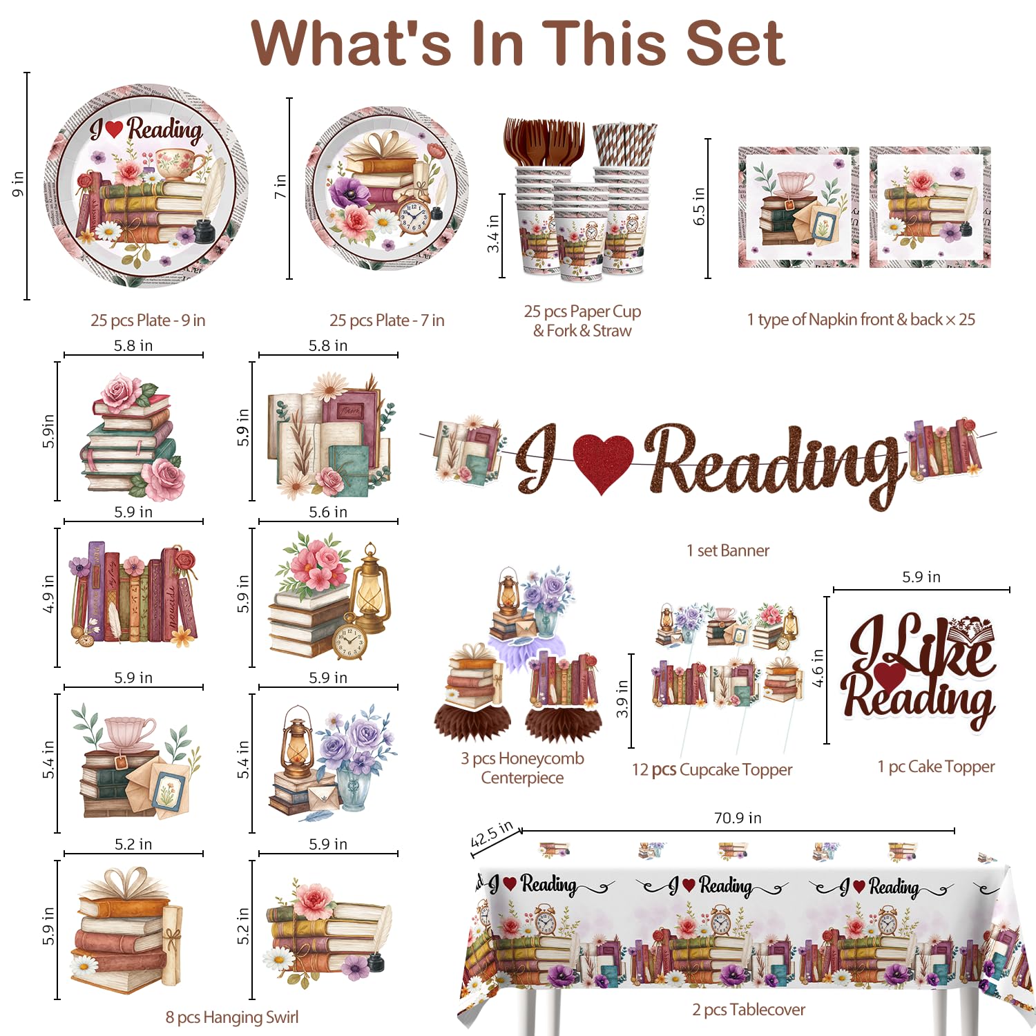 Xynic I Like Reading banner adds festive reading vibe for guests.