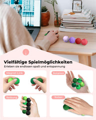 XYOFUN desk setup with magnetic fidget balls for concentration