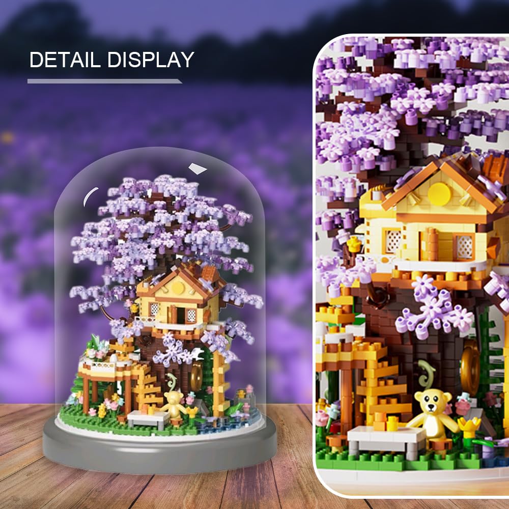 XYUYTOEI cherry blossom bonsai with LED lighting for ambient ambiance