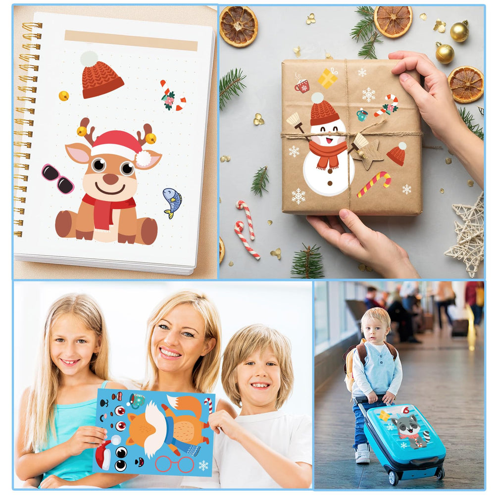 Xzentira 32-sheet winter sticker set for DIY projects.