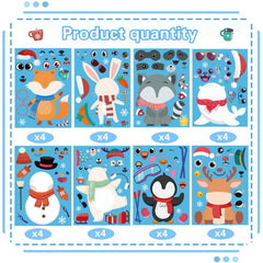 Xzentira polar bear stickers for gift bags and winter crafts.